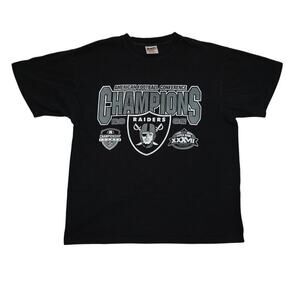 Vintage 2002 Raiders AFC Champions Super Bowl XXXVII Tee – Size XL